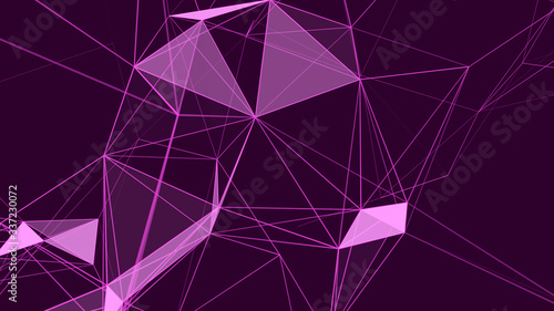 Digital plexus of lines, dots and triangles. Network or connection. Abstract digital background. Vector illustration.