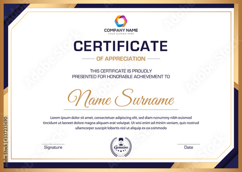 Multipurpose modern professional eps certificate template