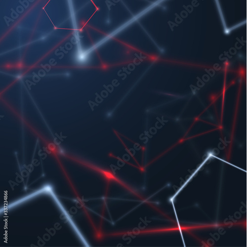 Abstract background with connections. Concept of communication or infection spread background.