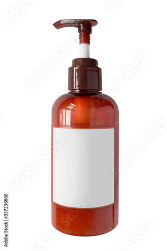 Cosmetics bottle isolated