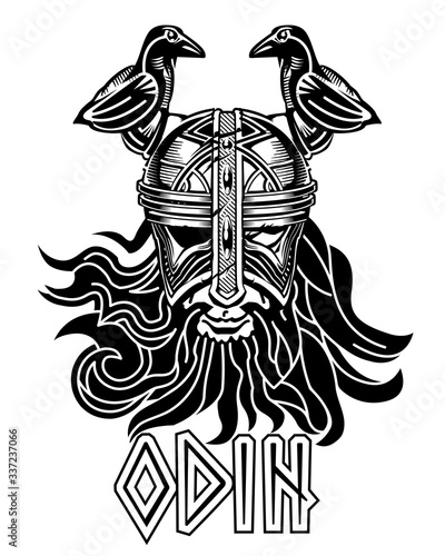 Odin Helmet Logo Emblem