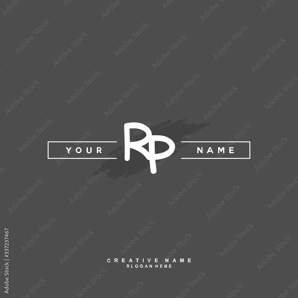 Obraz premium R P RP Initial logo template vector. Letter logo concept