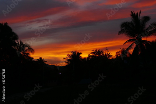 stunning sunset in Thailand