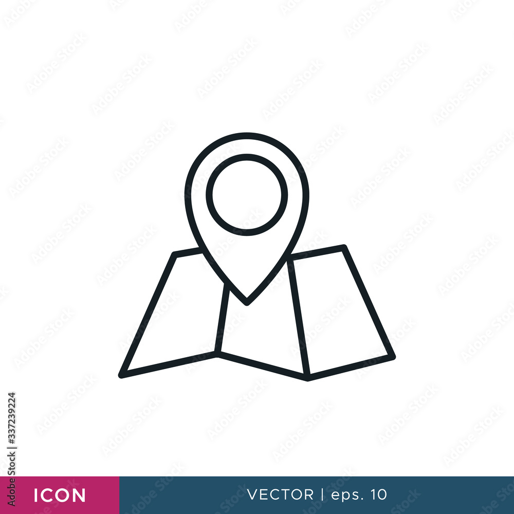 Map pin icon vector design template. Editable stroke Map pin icon vector design template. Editable stroke
