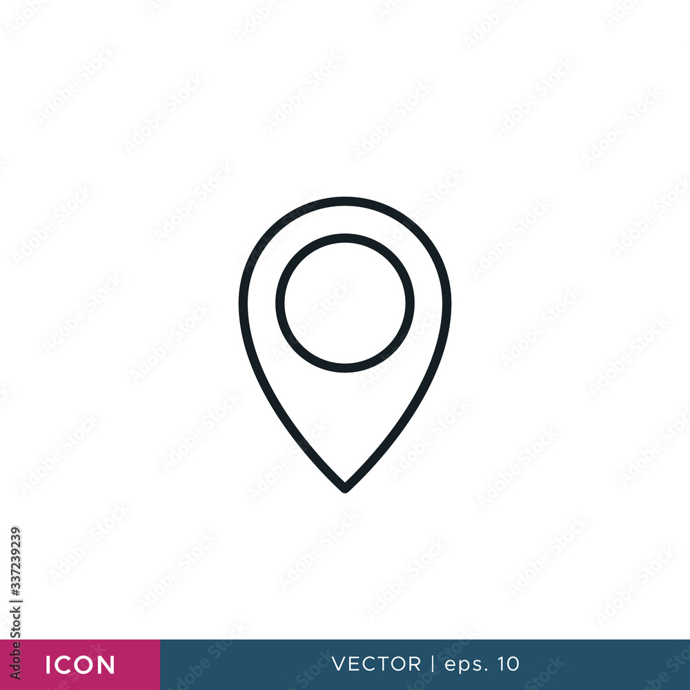 Map pin icon vector design template. Editable stroke Map pin icon vector design template. Editable stroke