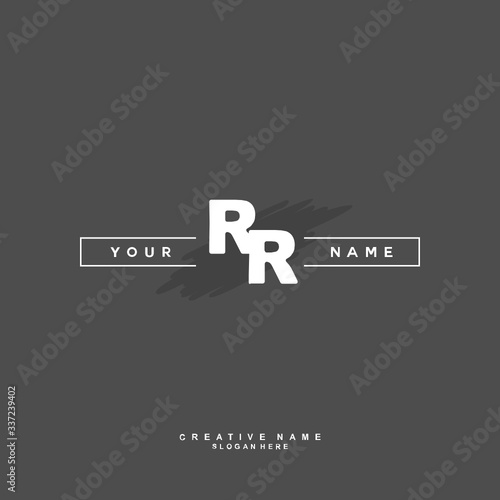 R RR Initial logo template vector. Letter logo concept