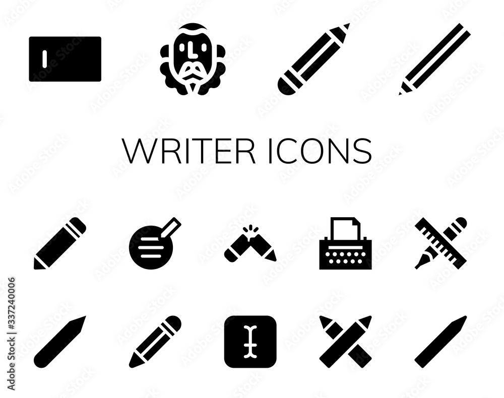 writer icon set writer icon set