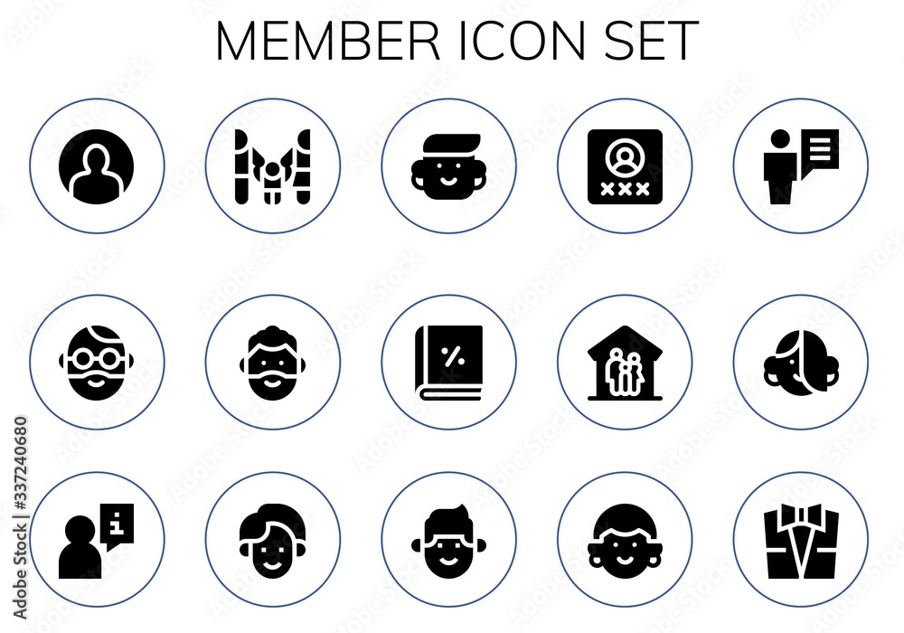 Modern Simple Set of member Vector filled Icons Modern Simple Set of member Vector filled Icons