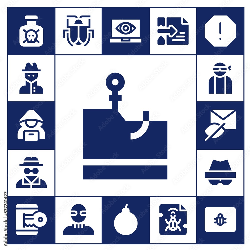 Modern Simple Set of hacker Vector filled Icons Modern Simple Set of hacker Vector filled Icons