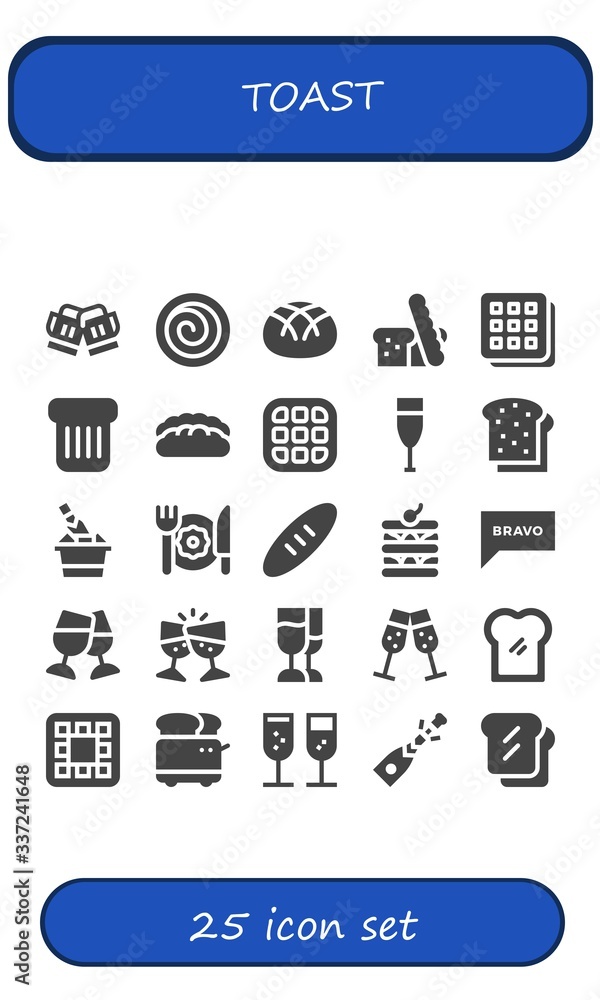 toast icon set