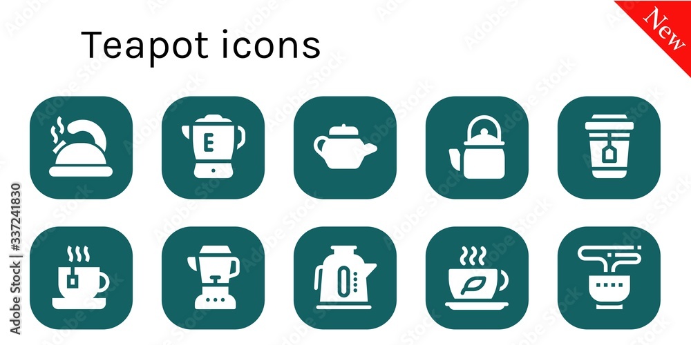 teapot icon set teapot icon set