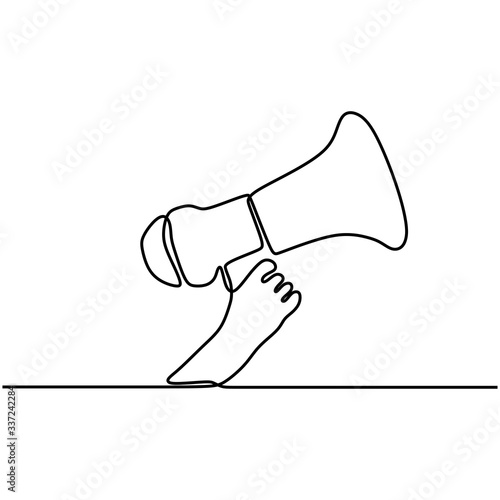 Continuous line drawing of ...