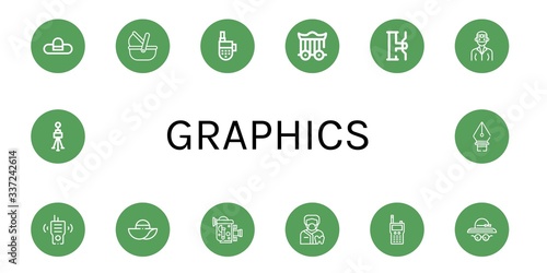 Set of graphics icons