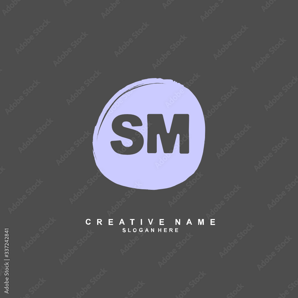 S M SM Initial logo template vector. Letter logo concept S M SM Initial logo template vector. Letter logo concept