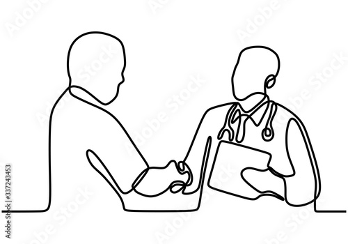 Continuous line drawing of ...
