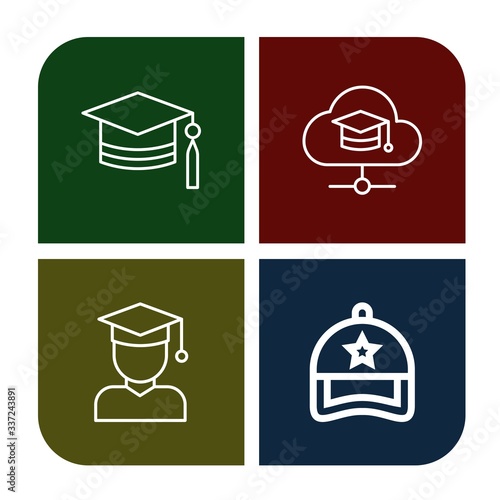 Set of academic icons