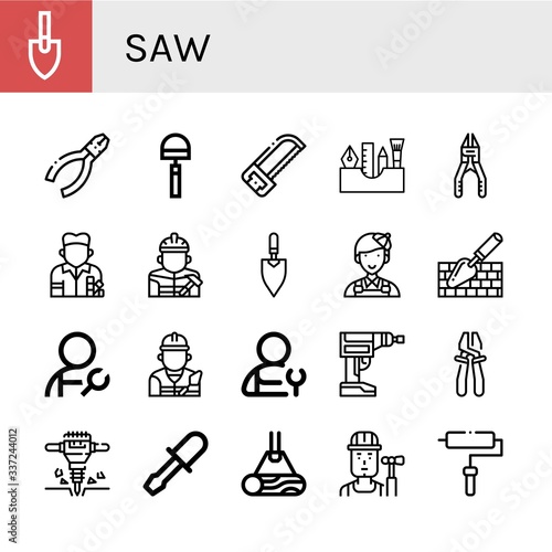 saw icon set