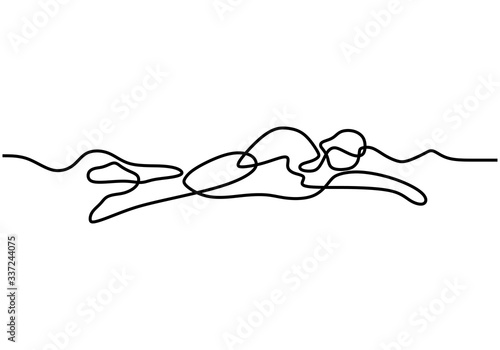 One continuous line drawing...