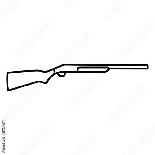 simple rifle hunting outline icon