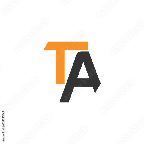 Initial letter ta logo or at logo vector design template photo