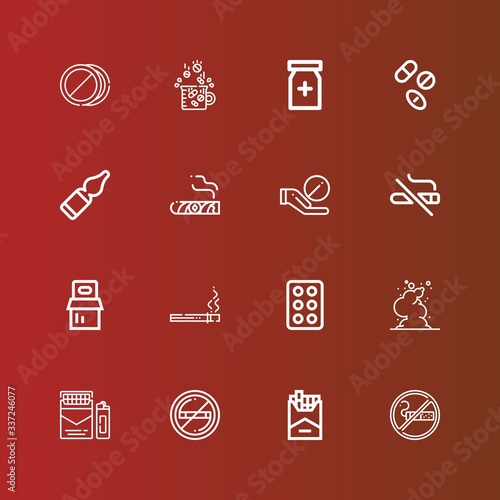 Editable 16 addiction icons for web and mobile