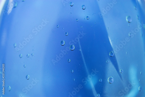 Blue Water Background With Bubbles and Drops 