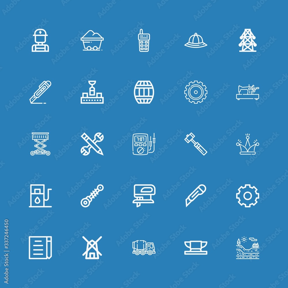 Editable 25 industrial icons for web and mobile Editable 25 industrial icons for web and mobile