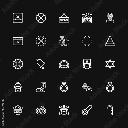 Editable 25 tradition icons for web and mobile