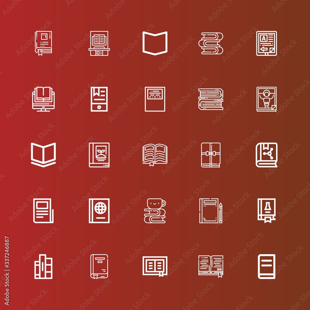 Editable 25 read icons for web and mobile