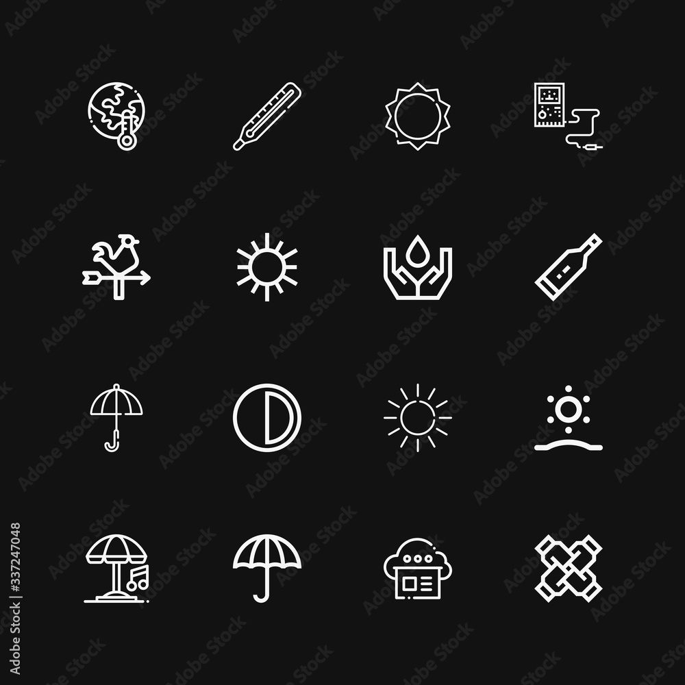 Editable 16 climate icons for web and mobile Editable 16 climate icons for web and mobile