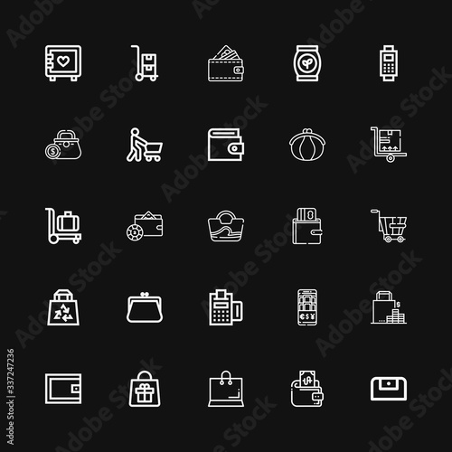 Editable 25 purse icons for web and mobile