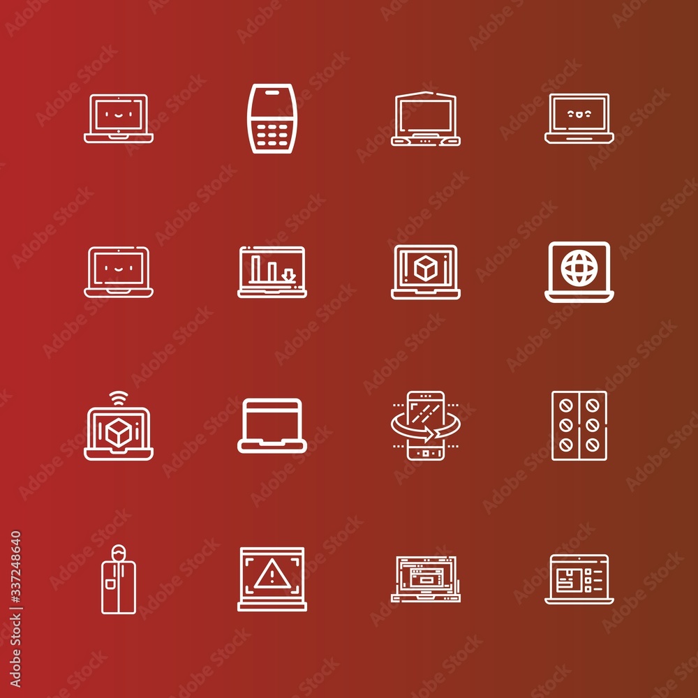 Editable 16 touchscreen icons for web and mobile Editable 16 touchscreen icons for web and mobile