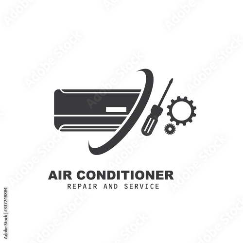airconditioner repair and service vector icon illustration design