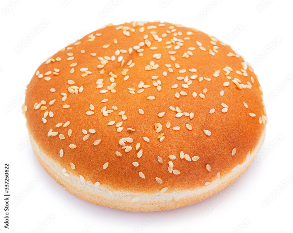Hamburger bun on white background Hamburger bun on white background