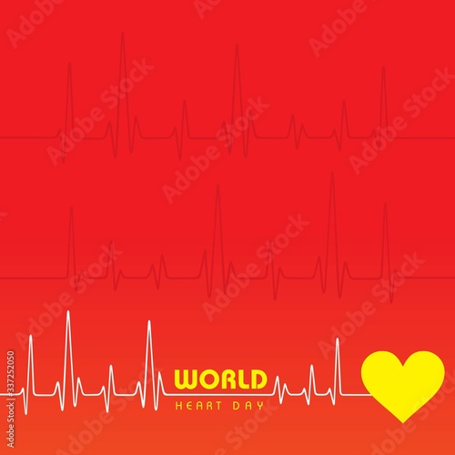 illustration World Heart Day Background stock vector