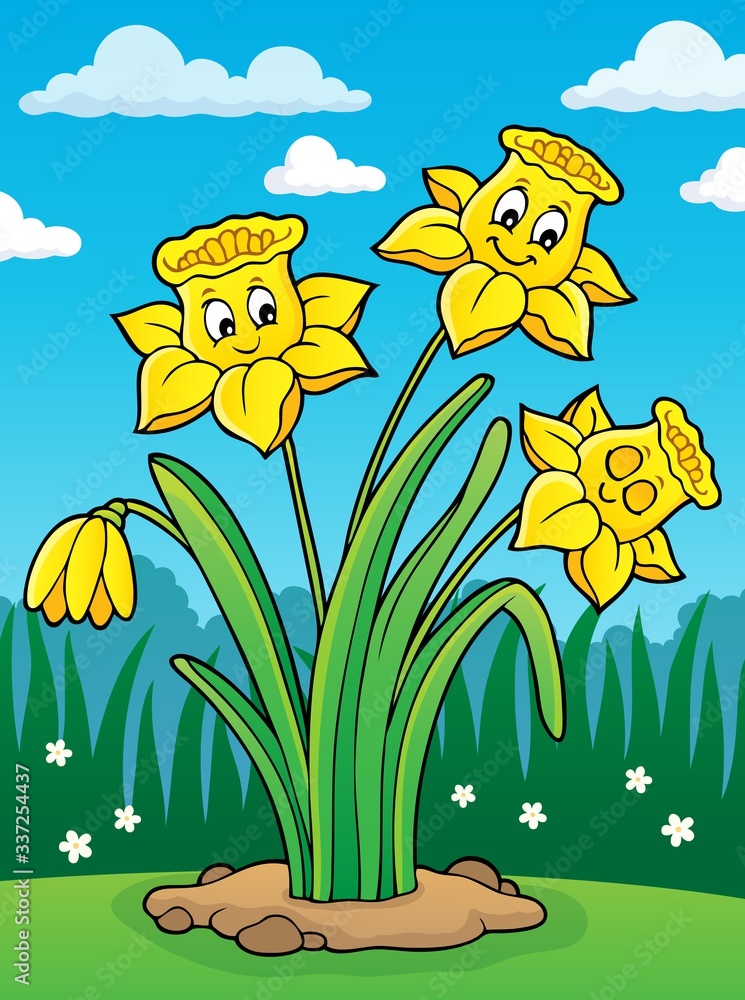 Narcissus flower theme image 2 Narcissus flower theme image 2