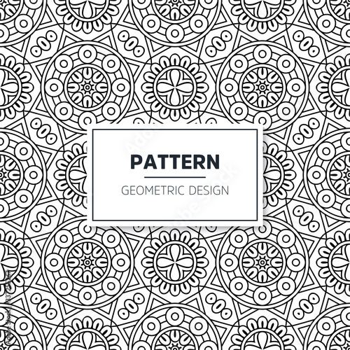 Seamless mandala islamic pattern. Vintage elements