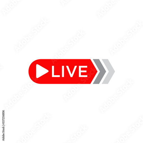 Live streaming text logo design template
