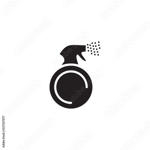 Hand sprayer icon logo design template