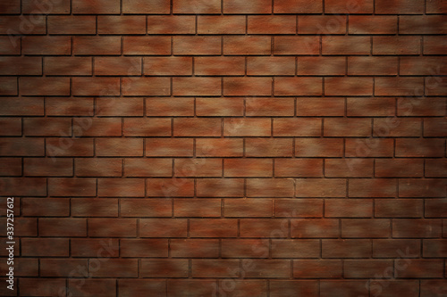 Brown artificial brick wall texture background