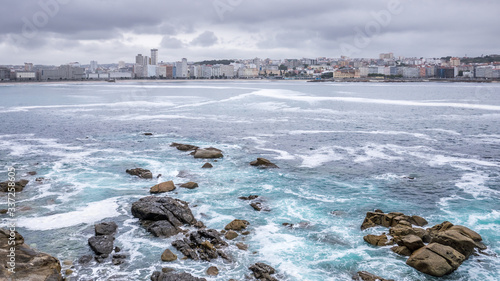 Orzan bay, city of La Coruna, Galicia, Spain photo