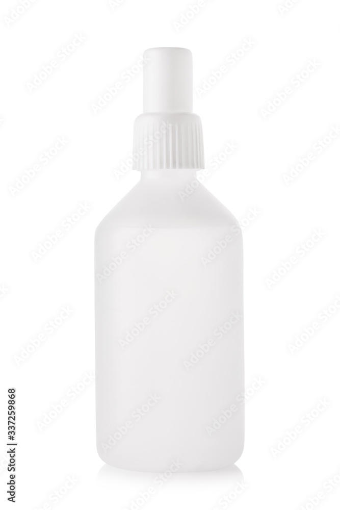 Plastic bottle with antiseptic isolated on a white background Plastic bottle with antiseptic isolated on a white background