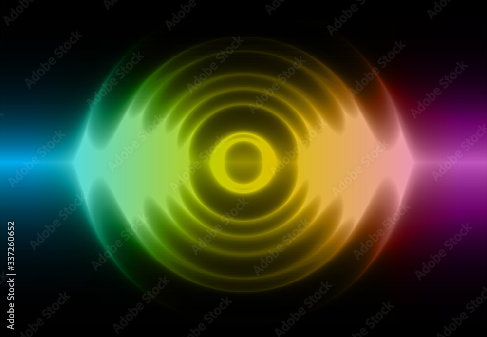 Sound waves oscillating dark light Sound waves oscillating dark light