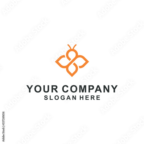 bee logo vector company