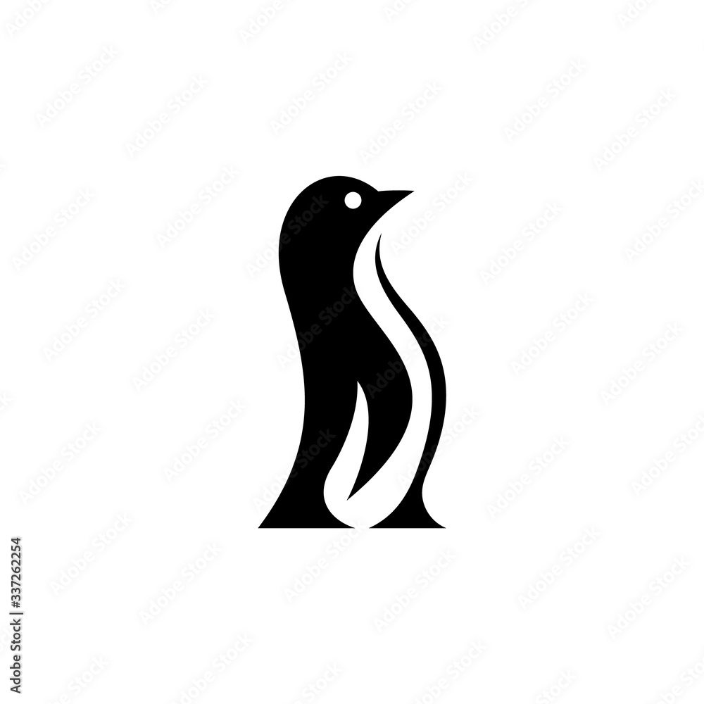 Fototapeta premium Penguin logo on a white background.