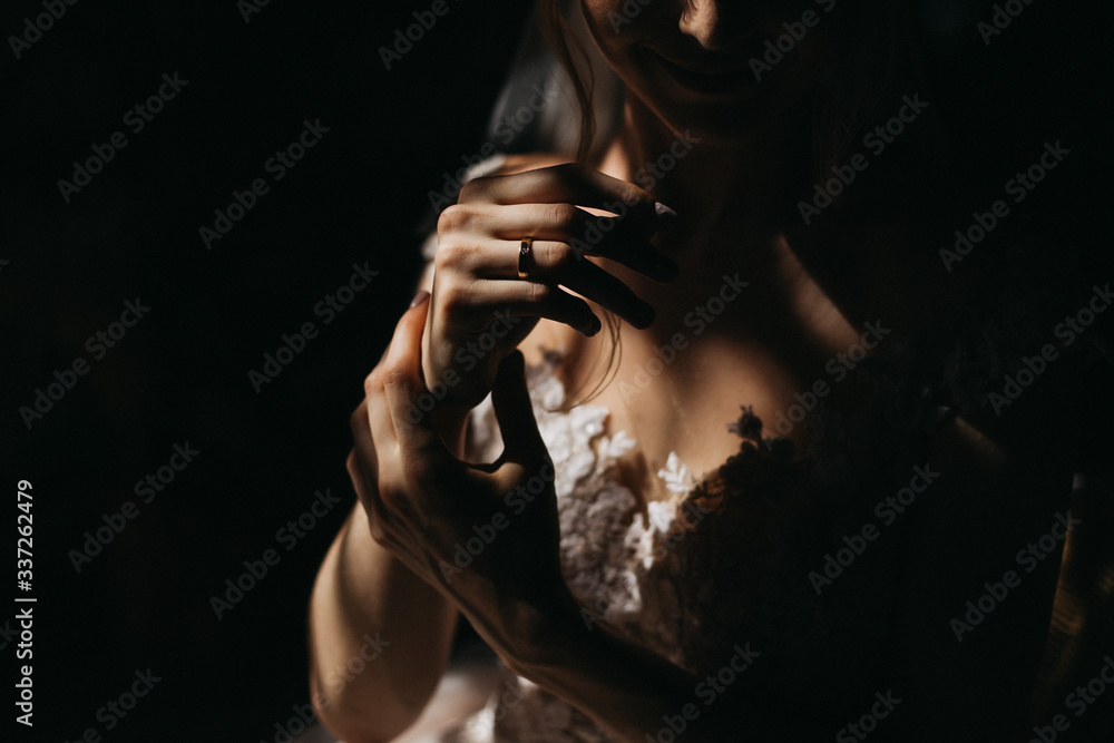 portrait of a bride in the shade portrait of a bride in the shade