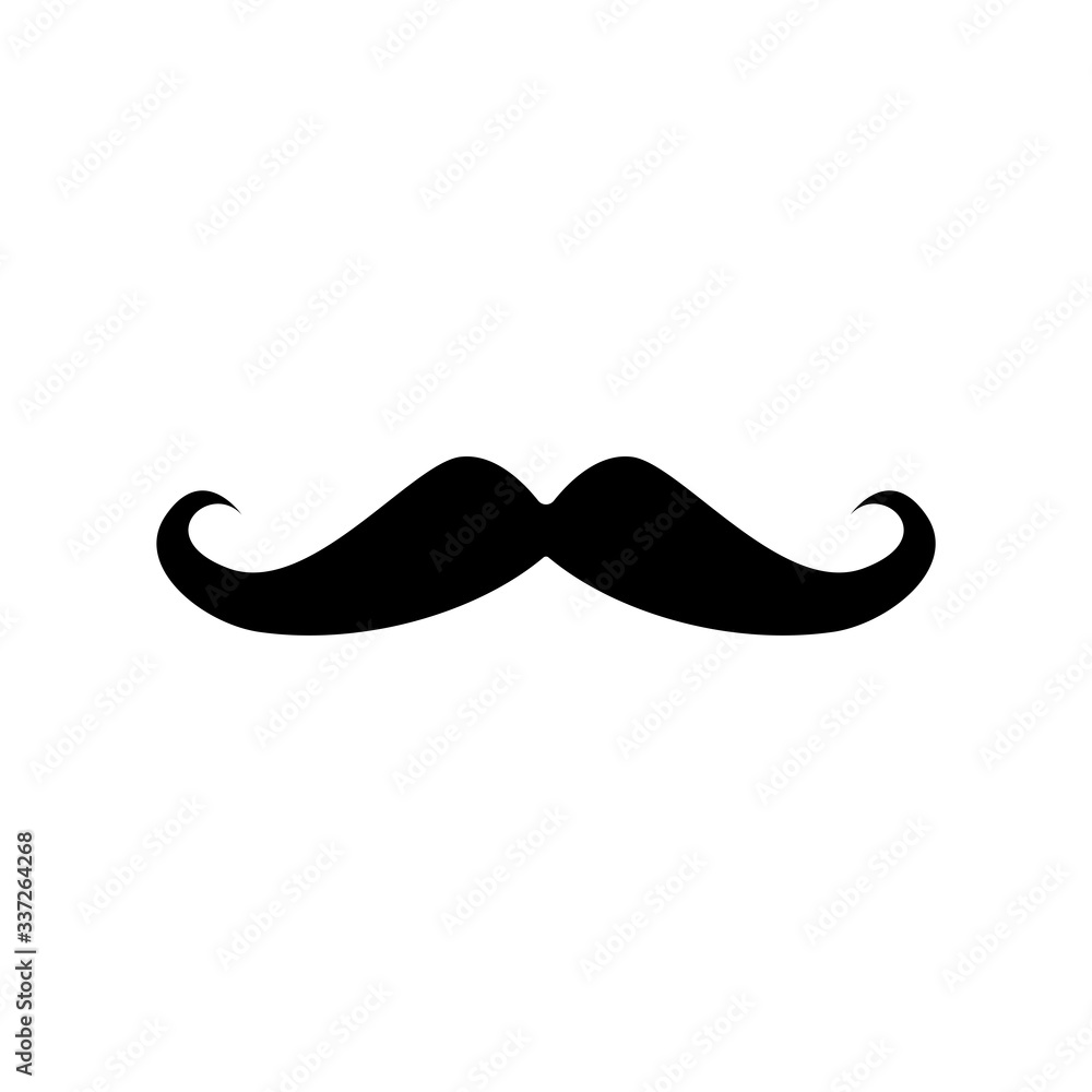 Mustache icon vector Mustache icon vector