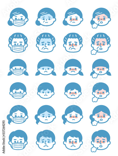 Family symptoms illustration