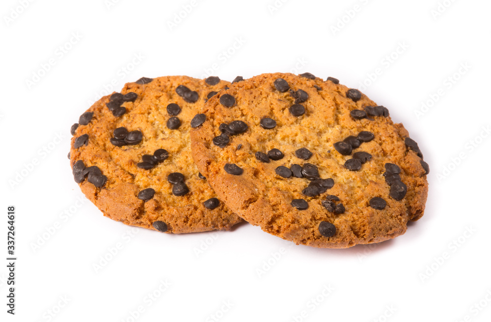 Tasty oatmeal cookies on a white Tasty oatmeal cookies on a white