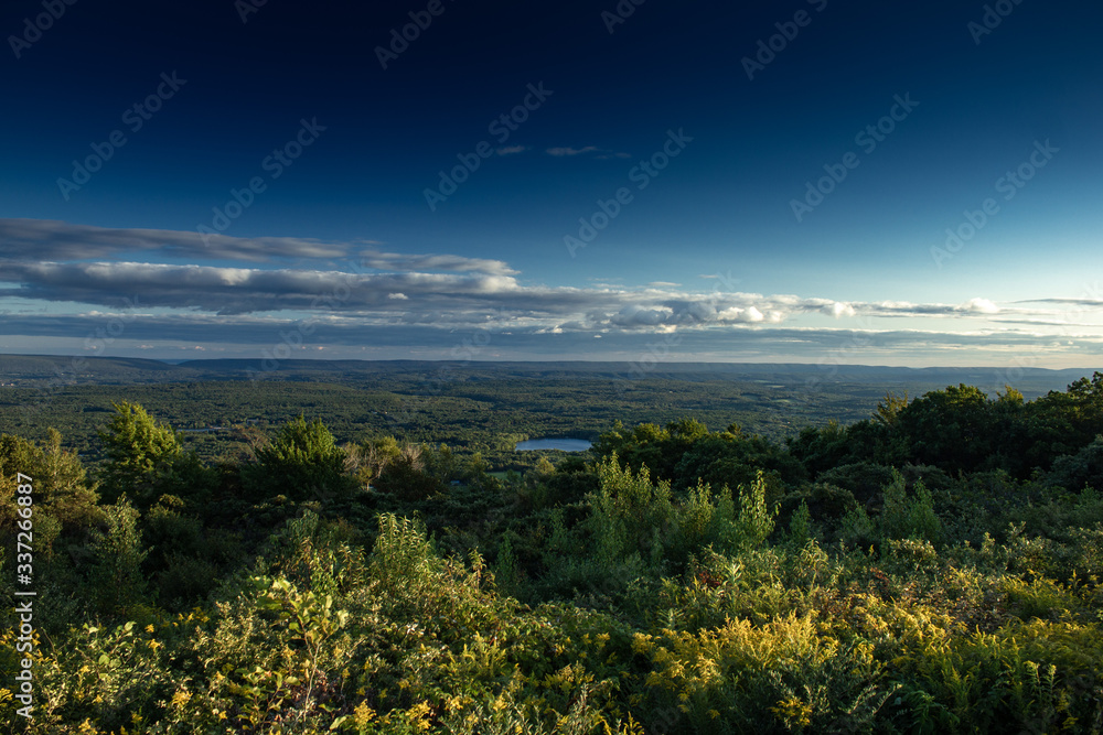 Pennsylvania green landscape at sunset